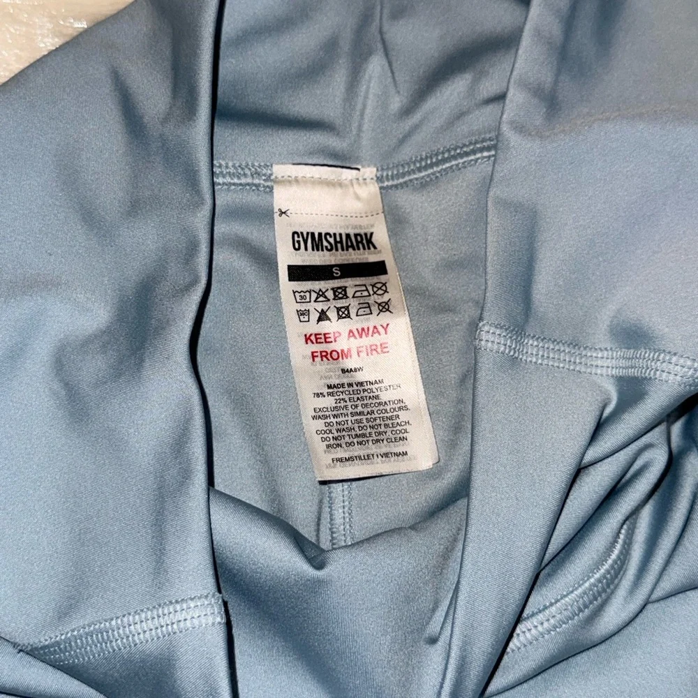 Gymshark Women's Slate Blue Bike Shorts - Picture 5 of 7